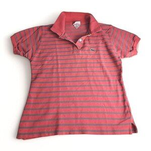 Lacoste Polo Shirt Women's Sz US Small Short Sleeve Preppy Collared 100% Cotton